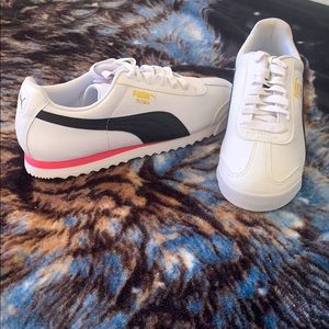 Pink and white Pumas